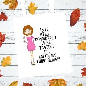 "Is it Considered Wine Tasting?" Canvas Tote Shoulder Bag